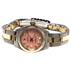 Rolex ladies 26mm Oyster perpetual 6719 Pink MOP Diamond