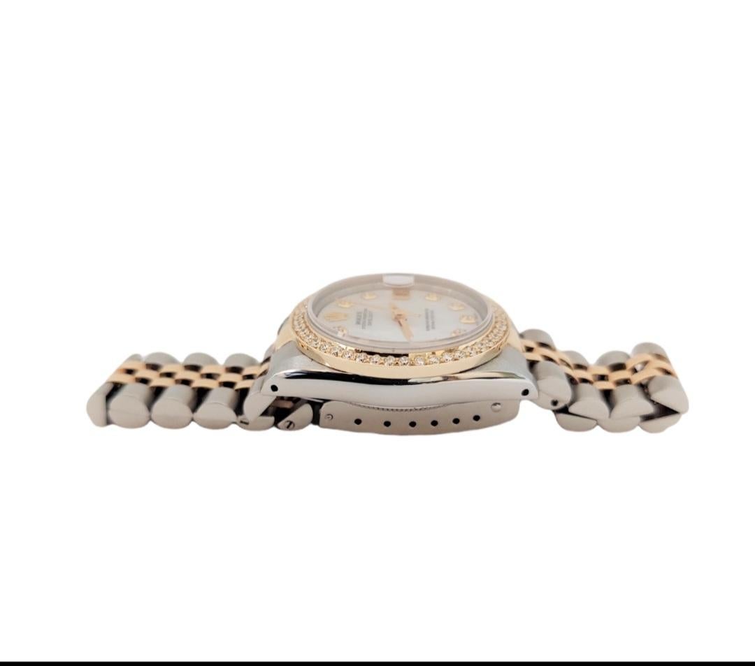 Rolex Damen Datejust 68273 MOP Diamant Zweifarbiger Jubiläum-Diamant für Damen (Rundschliff)
