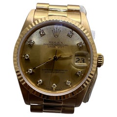 Vintage Rolex Ladies Datejust Gold Diamond Dial