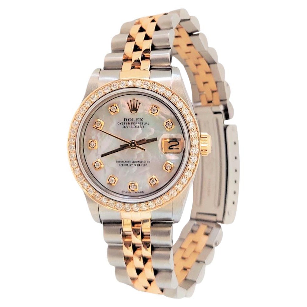 Rolex Ladies 31mm Datejust MOP Diamond Two-Tone Jubilee