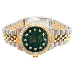 Antique Rolex Ladies 6551 Perpetual Malachite Diamond Jubilee