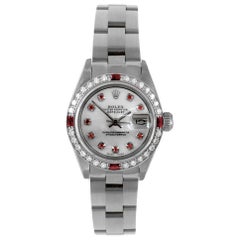 Rolex Ladies 6919 Datejust 26mm MP Diamond ruby oyster steel