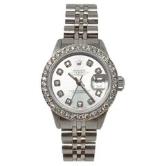 Vintage Rolex Ladies 6919 Datejust Silver Diamond