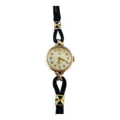 Retro Rolex Ladies 9k Yellow Gold Precision Watch 