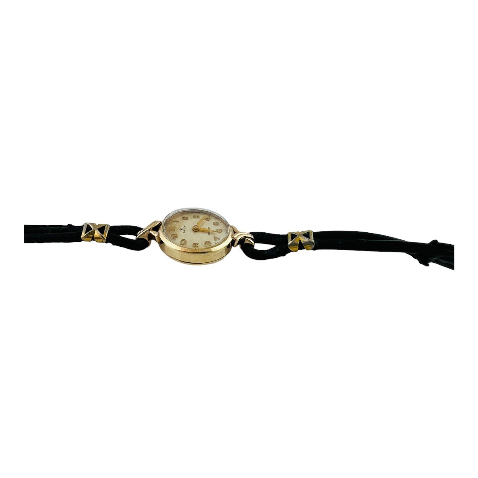  Rolex Montre Precision en or jaune 9 carats pour femmes Pour femmes 