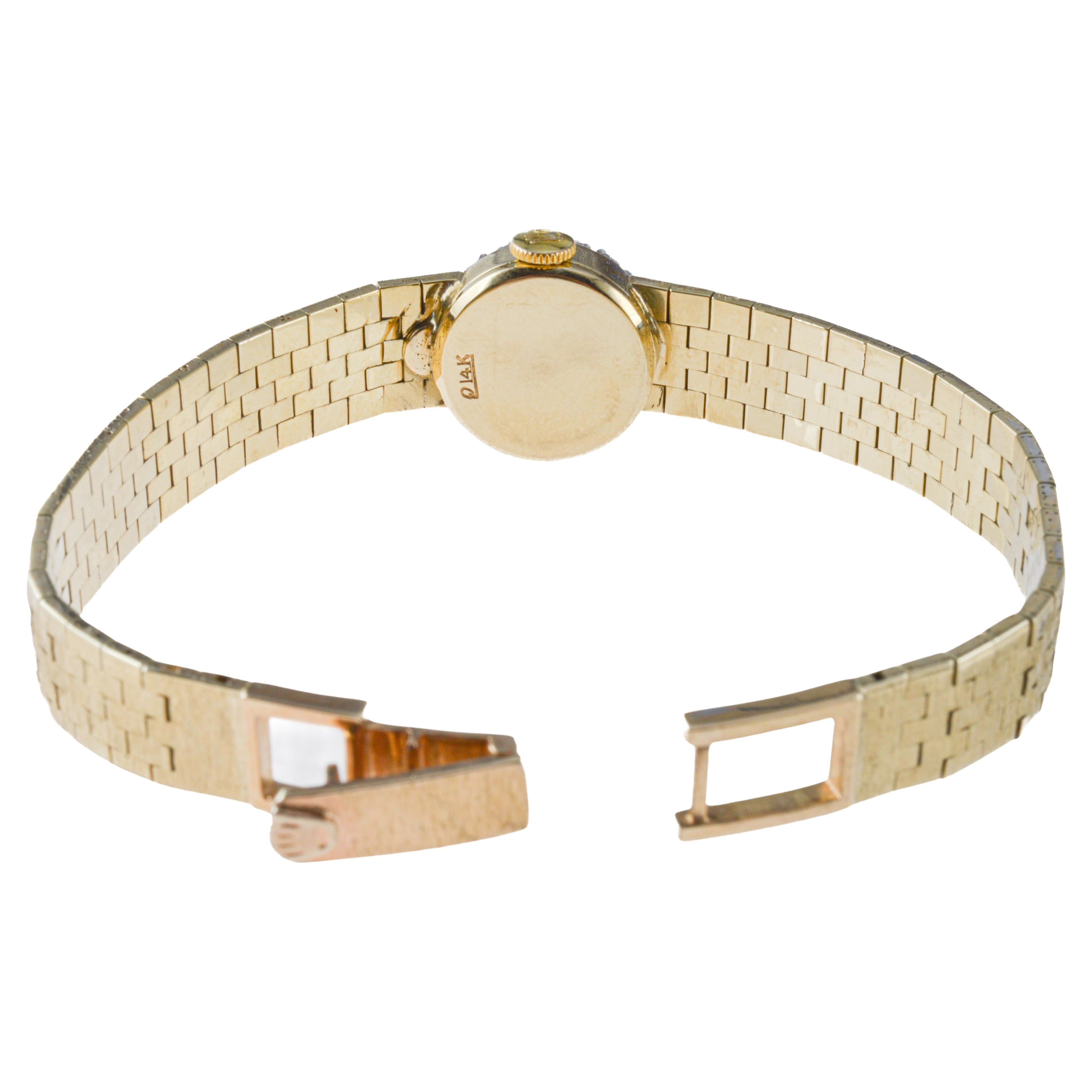 Rolex Ladies Art Deco 14Kt Solid Gold Watch with Diamond Bezel, circa 1970's 11