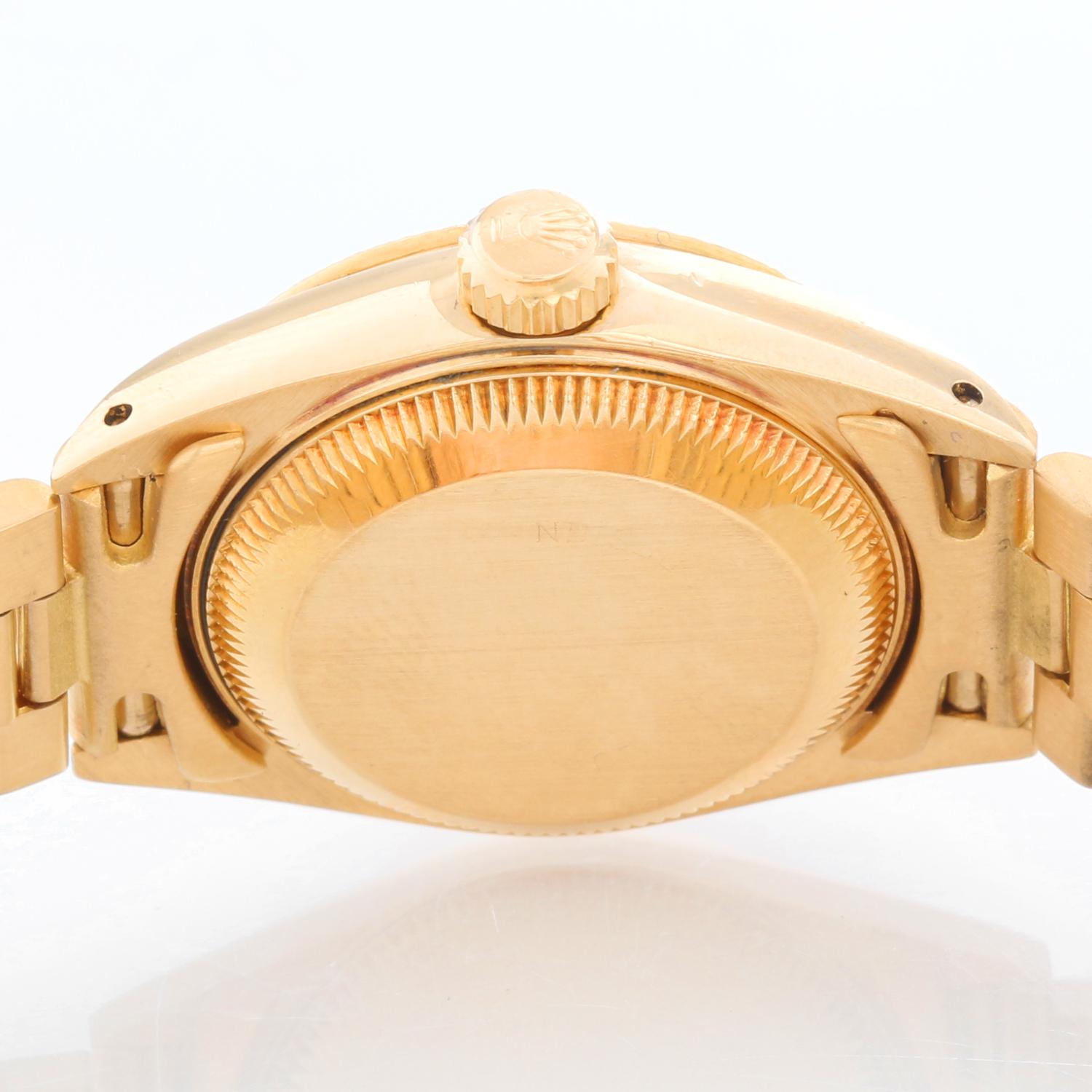 Women's Rolex Ladies Bark President Gold Watch 69278