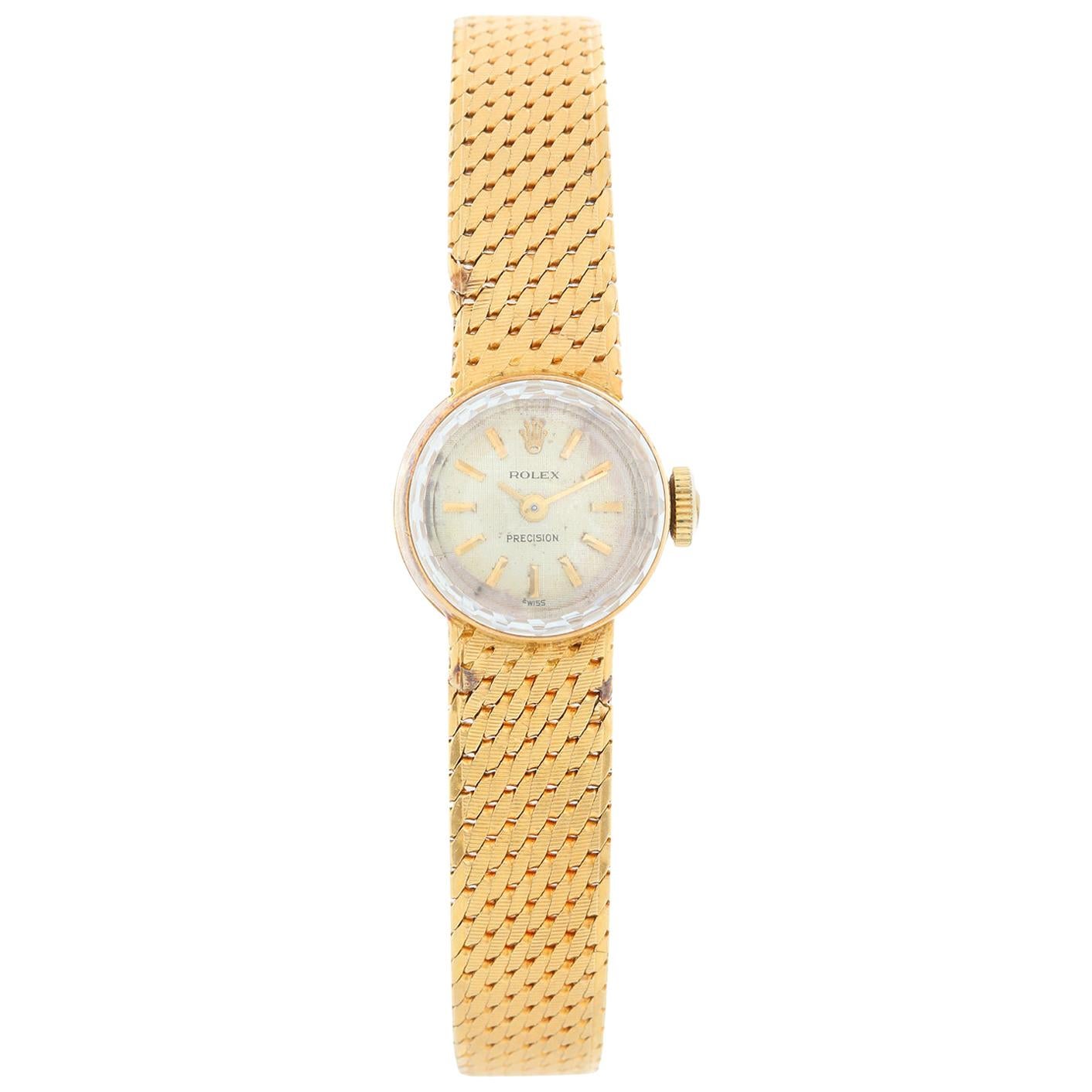 Rolex Ladies Classic 18 Karat Yellow Gold Watch