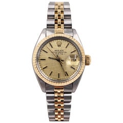Rolex Ladies Date 6917 Champagne Dial 18 Karat Yellow Gold Stainless Steel