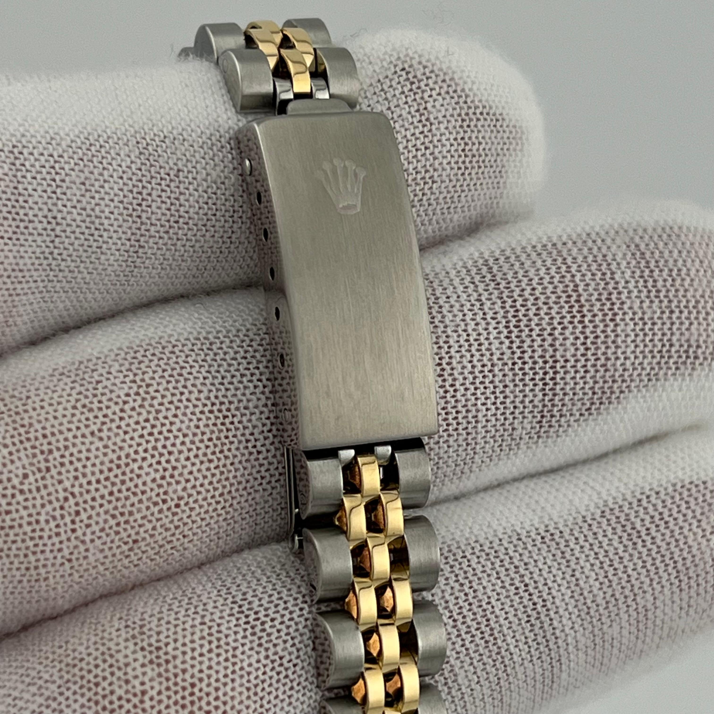 Rolex Ladies Date 6917 Champagne Dial 18K Yellow Gold Stainless Steel 26mm For Sale 3