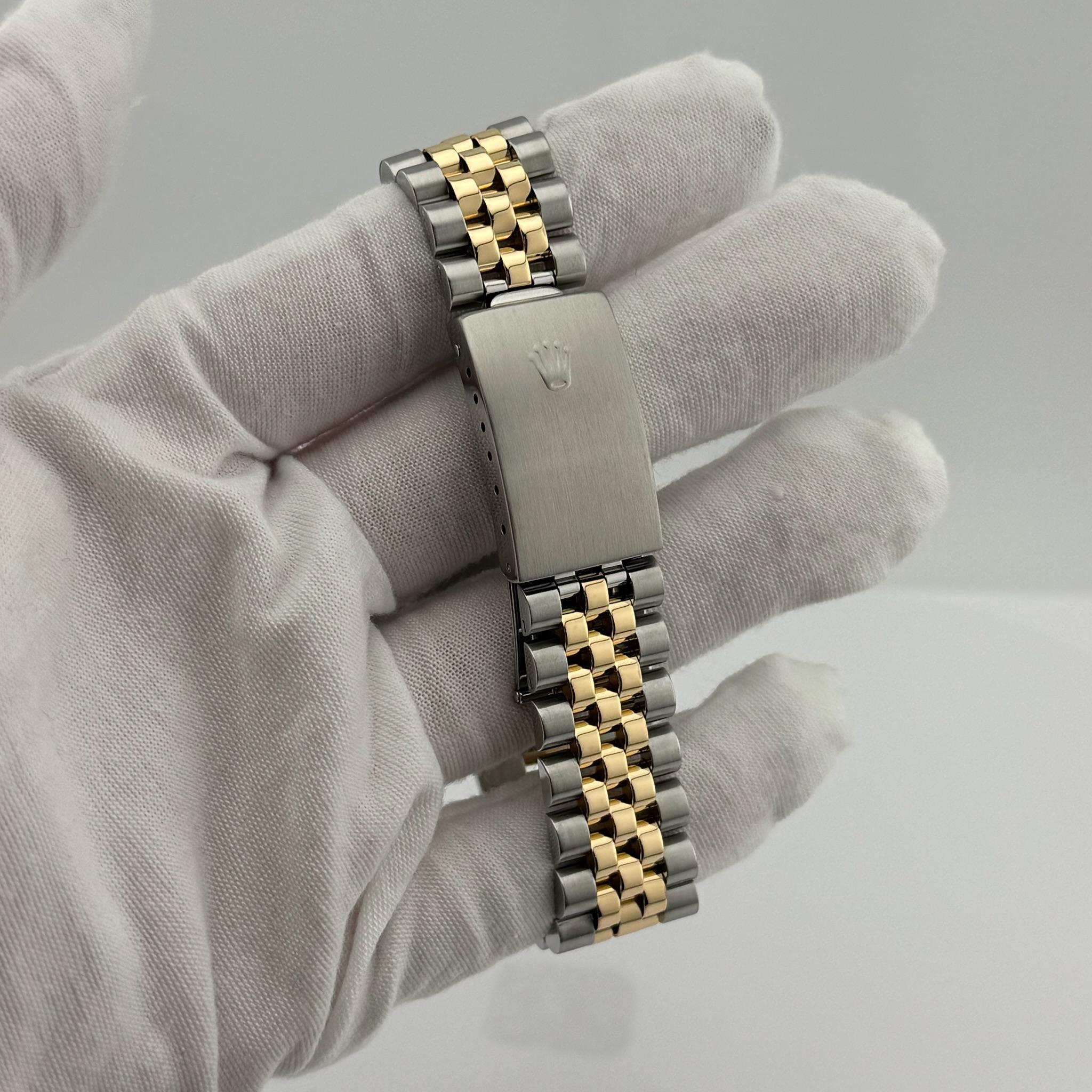 Rolex Ladies Date 6917 Esfera Plateada Oro Amarillo 14K Acero Inoxidable en venta 6
