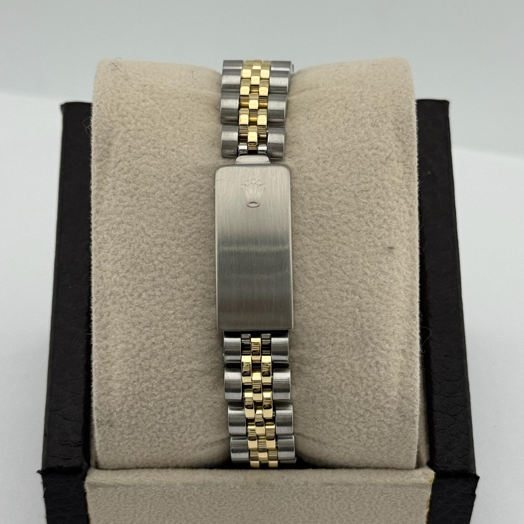 Rolex Ladies Date 6917 Esfera Plateada Oro Amarillo 14K Acero Inoxidable en venta 1