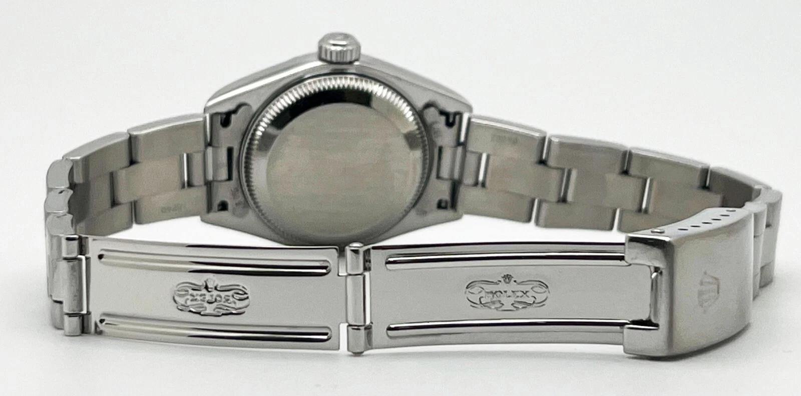Rolex Ladies Date 79160 White Roman Dial Stainless Steel 2006 Box Papers en vente 4