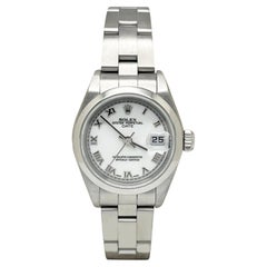 Rolex Ladies Date 79160 White Roman Dial Stainless Steel 2006 Box Papers