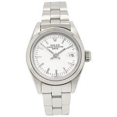 Rolex Ladies Date Stainless Steel Oyster Bracelet with White Dial, Circa 1996