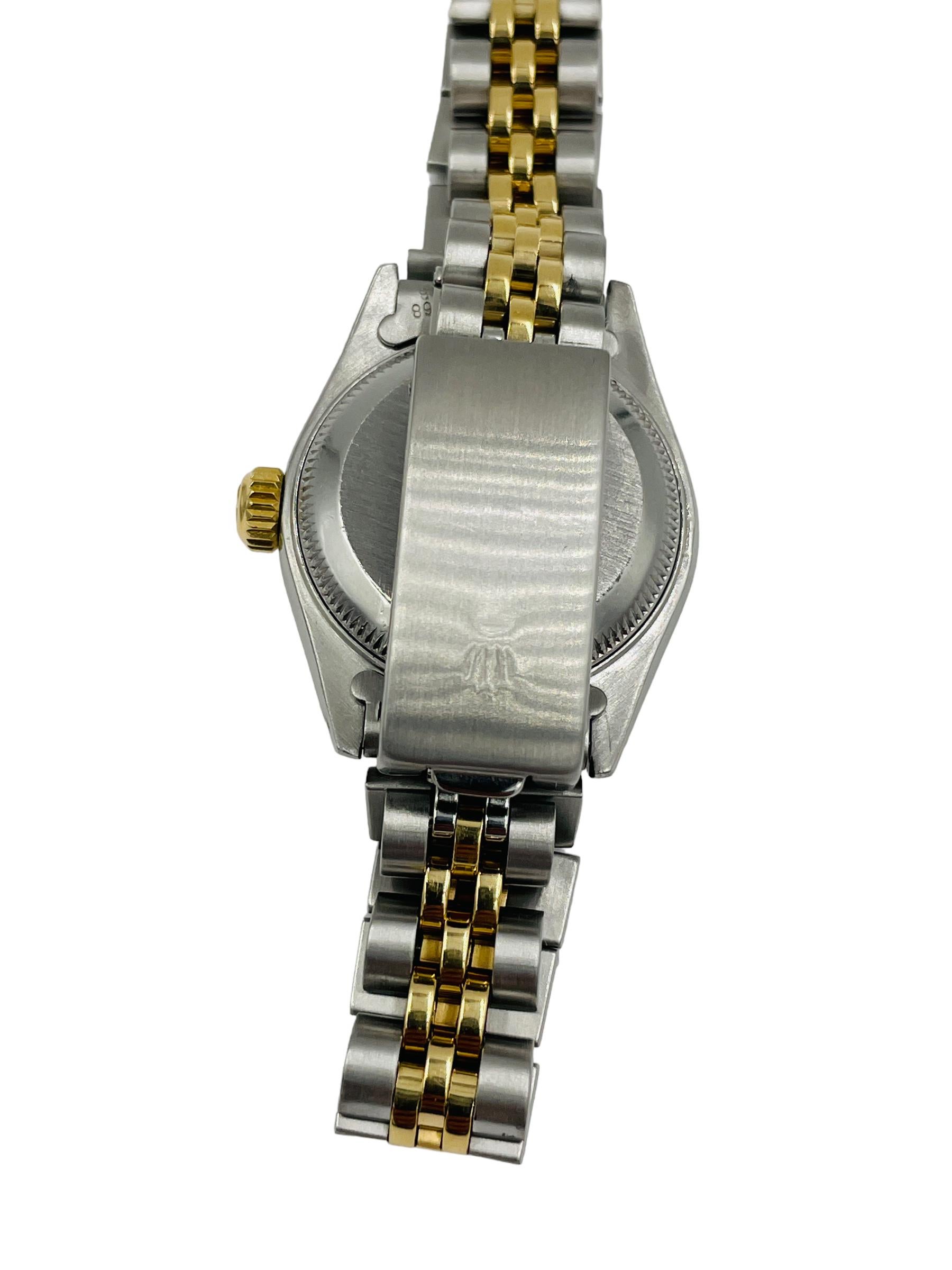 Rolex Ladies Date Yellow Gold Stainless Wristwatch  1