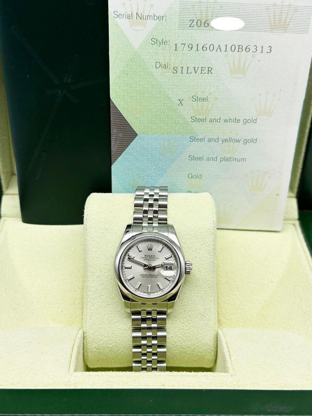 Rolex Ladies Datejust 179160 Silver Dial Stainless New Style Box Paper 5