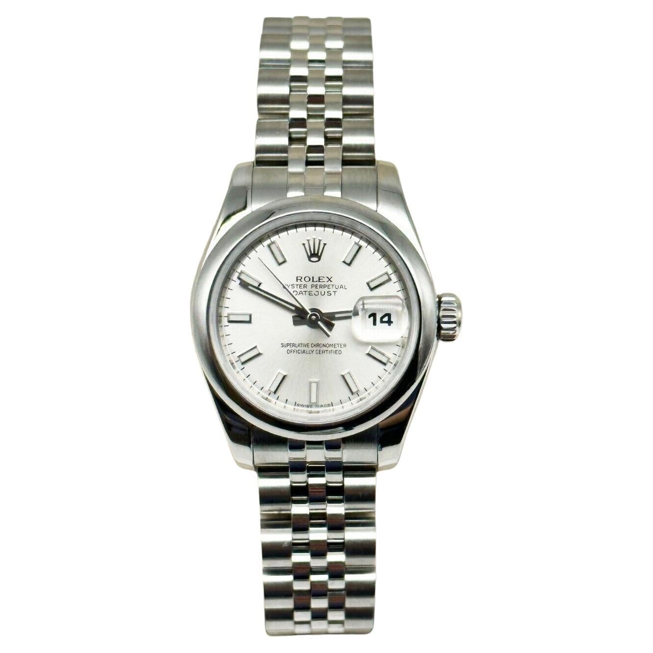 Rolex Ladies Datejust 179160 Silver Dial Stainless New Style Box Paper