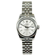 Rolex Ladies Datejust 179160 Silver Dial Stainless New Style Box Paper