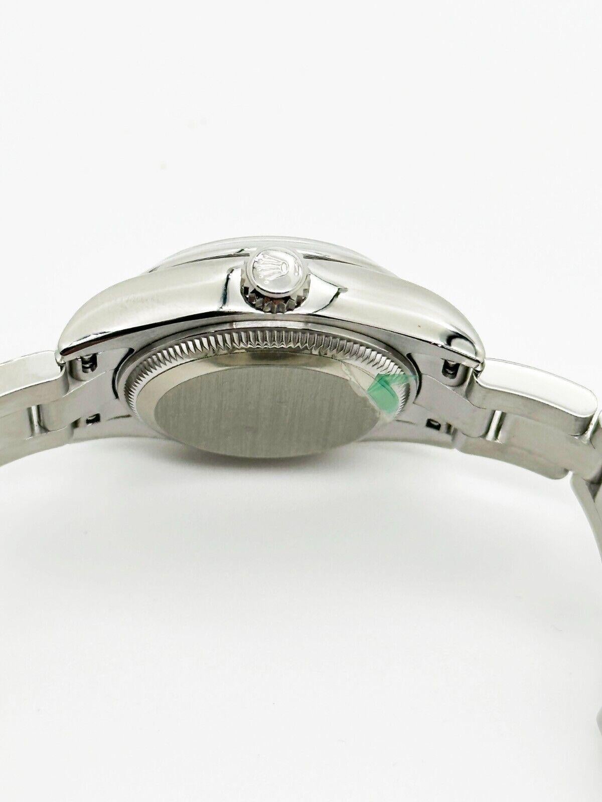 Rolex Montre Datejust 179160 avec cadran romain argenté en acier inoxydable et papier boîte 2014 Pour femmes en vente