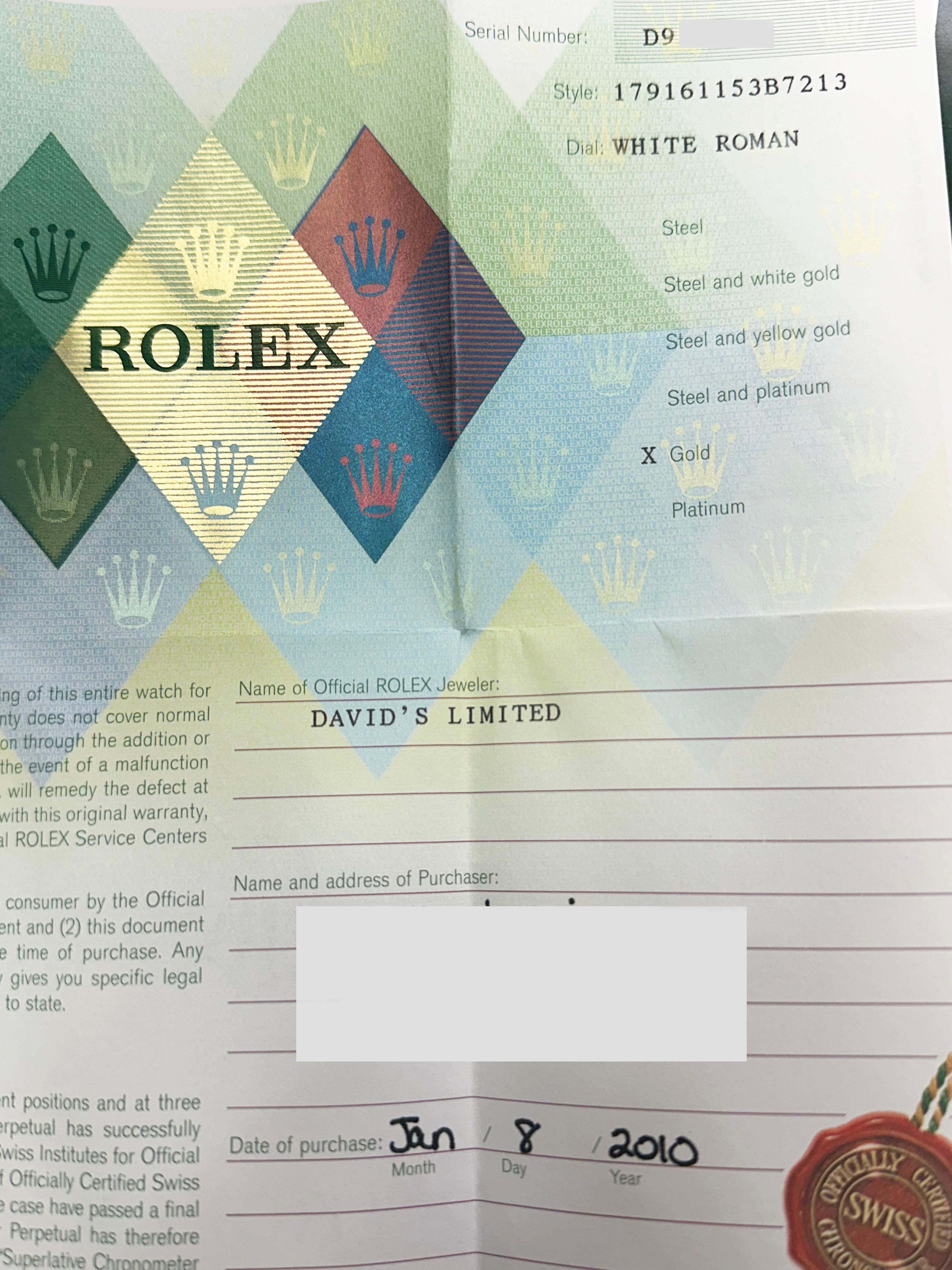 Rolex Ladies Datejust 179161 Diamond Bezel Roman 18K Rose Gold Steel Box Paper in vendita 7