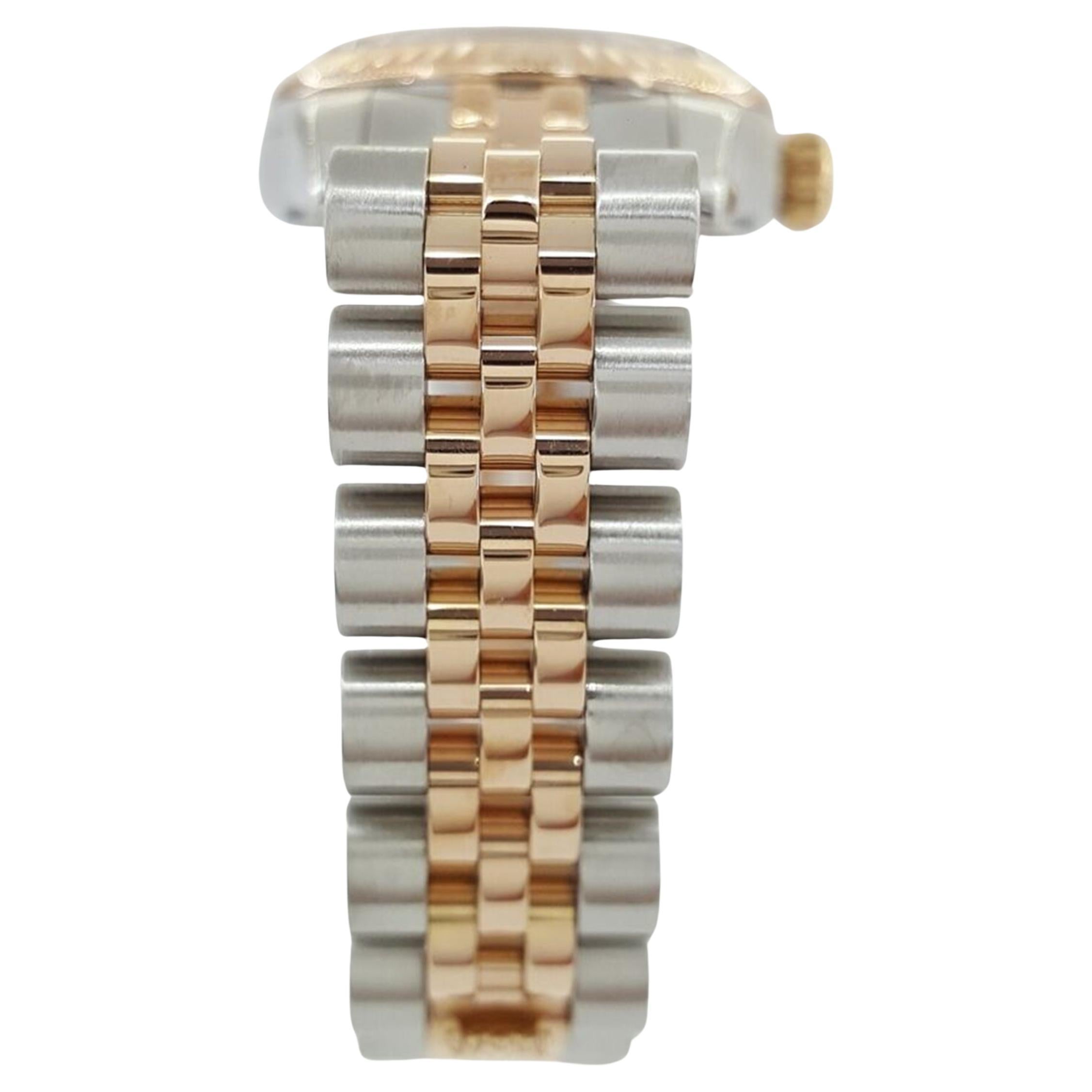 Contemporary Rolex Ladies Datejust 179171 Factory Pink Jubilee Diamond Dial Watch For Sale