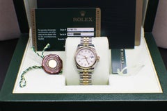 Rolex Ladies DateJust 179173 Jubilee Diamond Dial 18K Gold & Steel Box & Papers