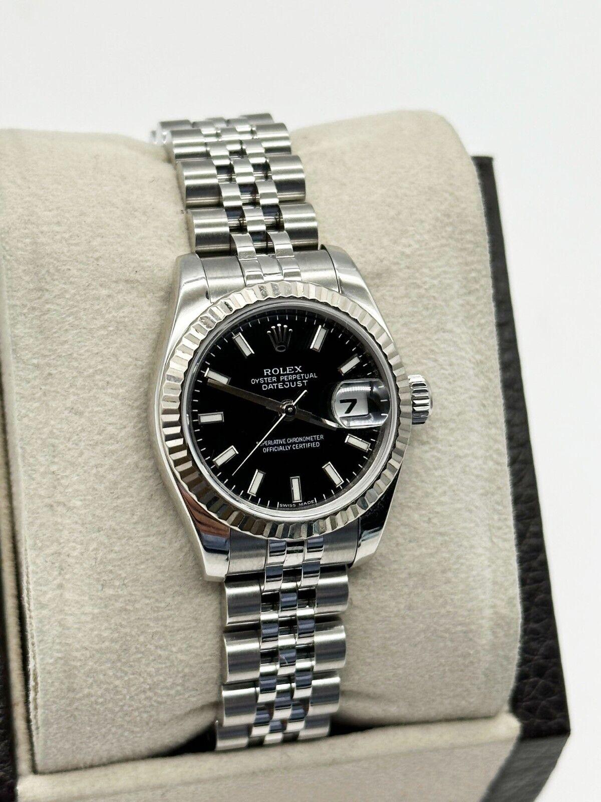 Rolex Damen Datejust 179174 Schwarzes Zifferblatt Edelstahl-Kastenpapier 2007 3