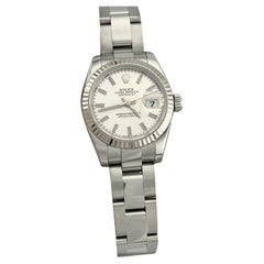 Rolex Damen Datejust 179174 Silber Zifferblatt Edelstahl 18k Gold Box Papier