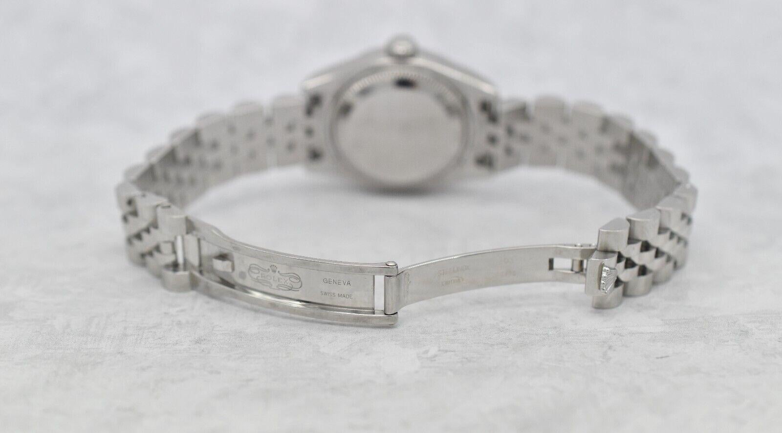 Rolex Ladies Datejust 179174 Acero inoxidable Jubilee Band Diamantes y Nácar en venta 1