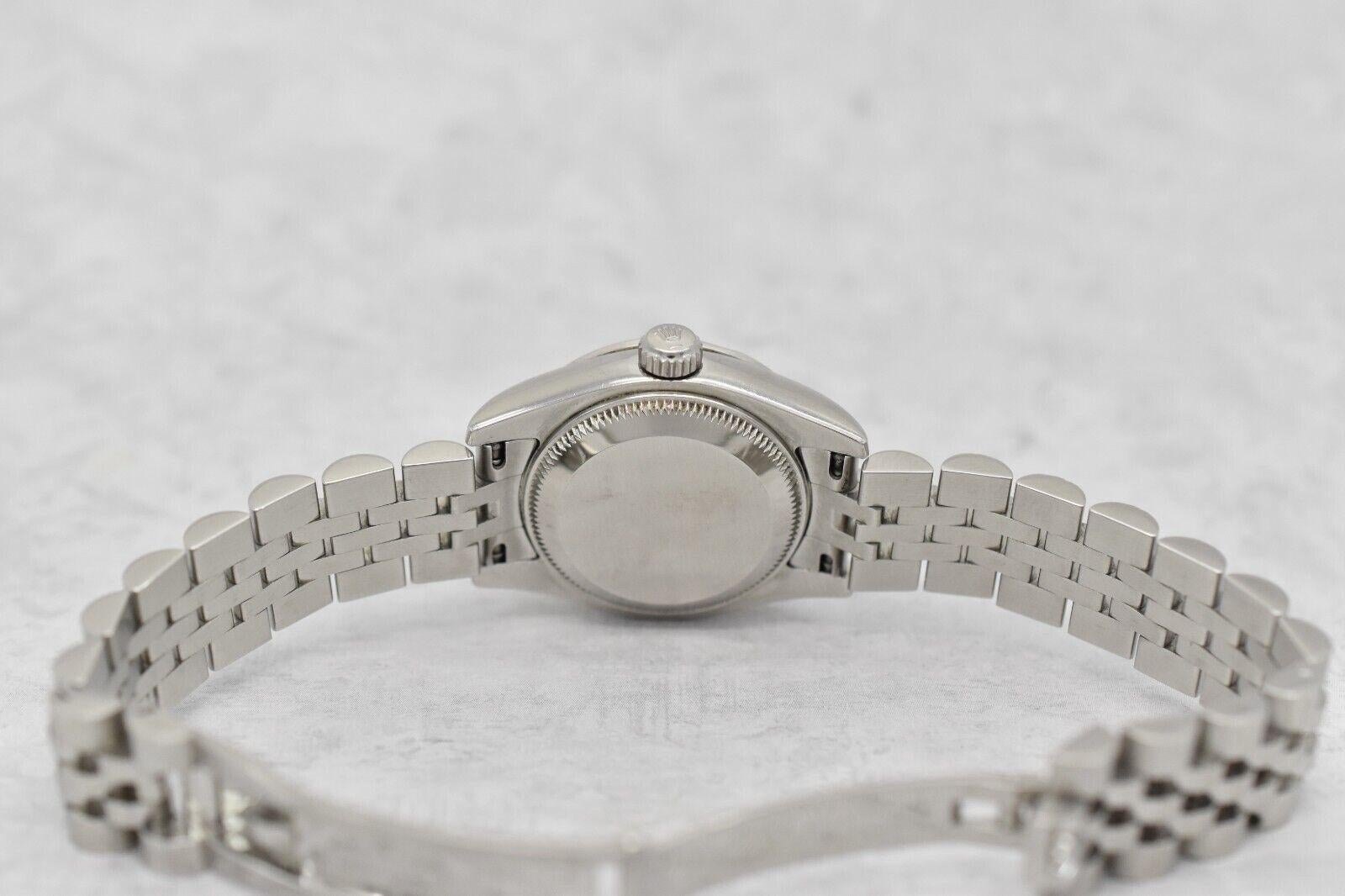 Rolex Ladies Datejust 179174 Acero inoxidable Jubilee Band Diamantes y Nácar en venta 2