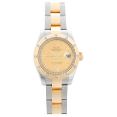 Rolex Ladies Datejust 2-Tone Diamond Watch 179313 Gold Champagne Mother of Pearl