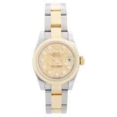 Used Rolex Ladies Datejust 2-Tone Stainless Steel & 18k Gold Watch 179163