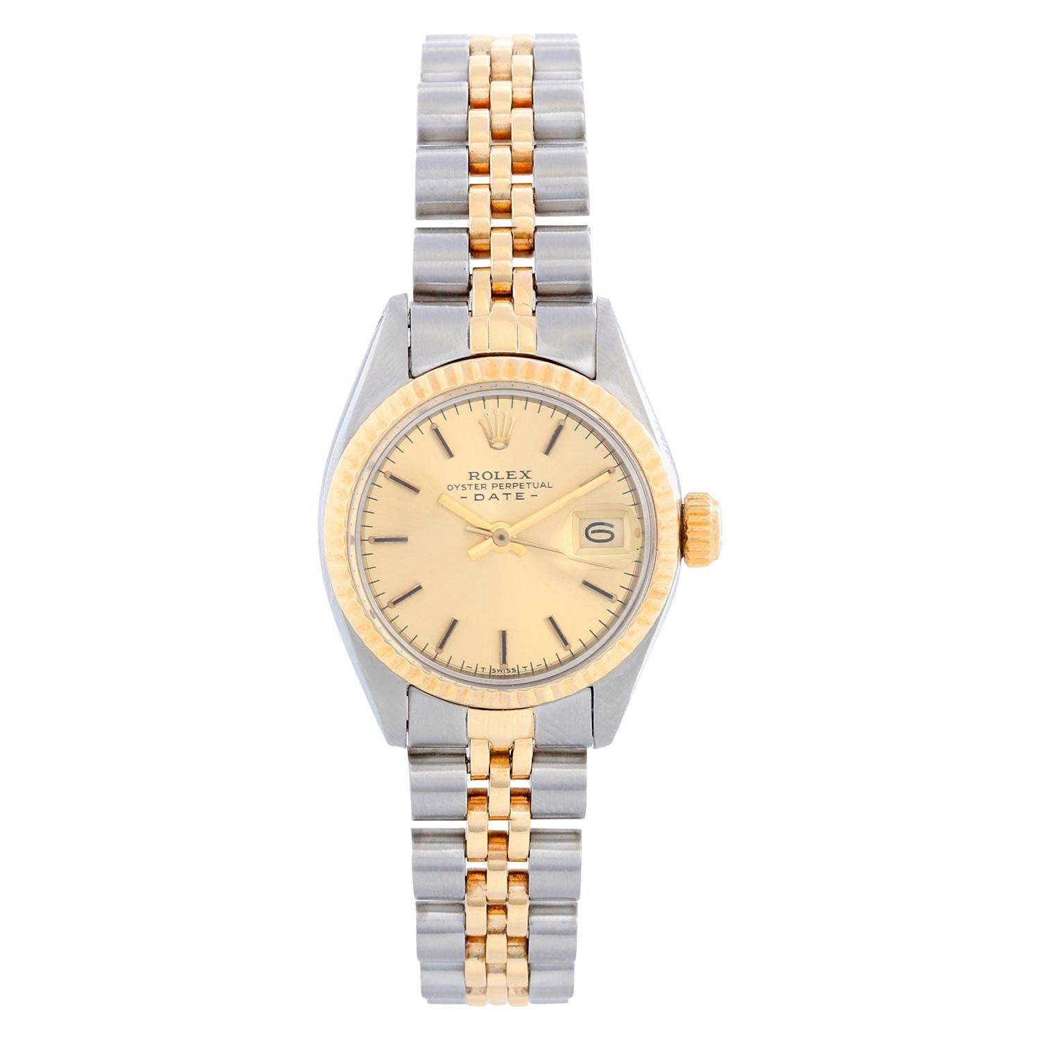 Montre Rolex Ladies Datejust 2-Tone Steel 
Gold 6917