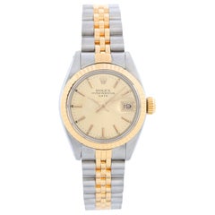 Rolex Montre Datejust 2 tons pour femmes 6917