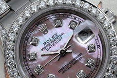Rolex Montre Datejust Montre Oyster Perpetual avec perles roses et diamants, pour femmes