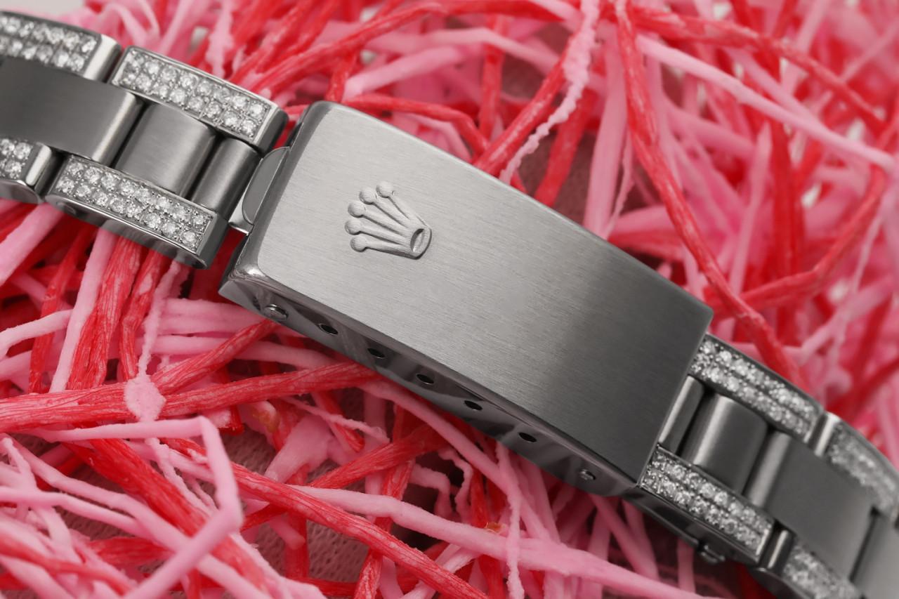 Rolex Montre Datejust avec cordon rose et diamants perpétuels en forme d'huître, 26 mm en vente 4