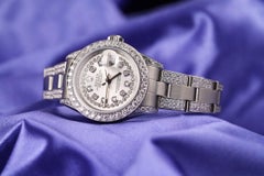 Rolex Ladies Datejust 26mm Silver String S/S Oyster Perpetual Diamond Watch