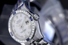 Rolex Ladies Datejust White Roman Numerals Dial 179174 Watch