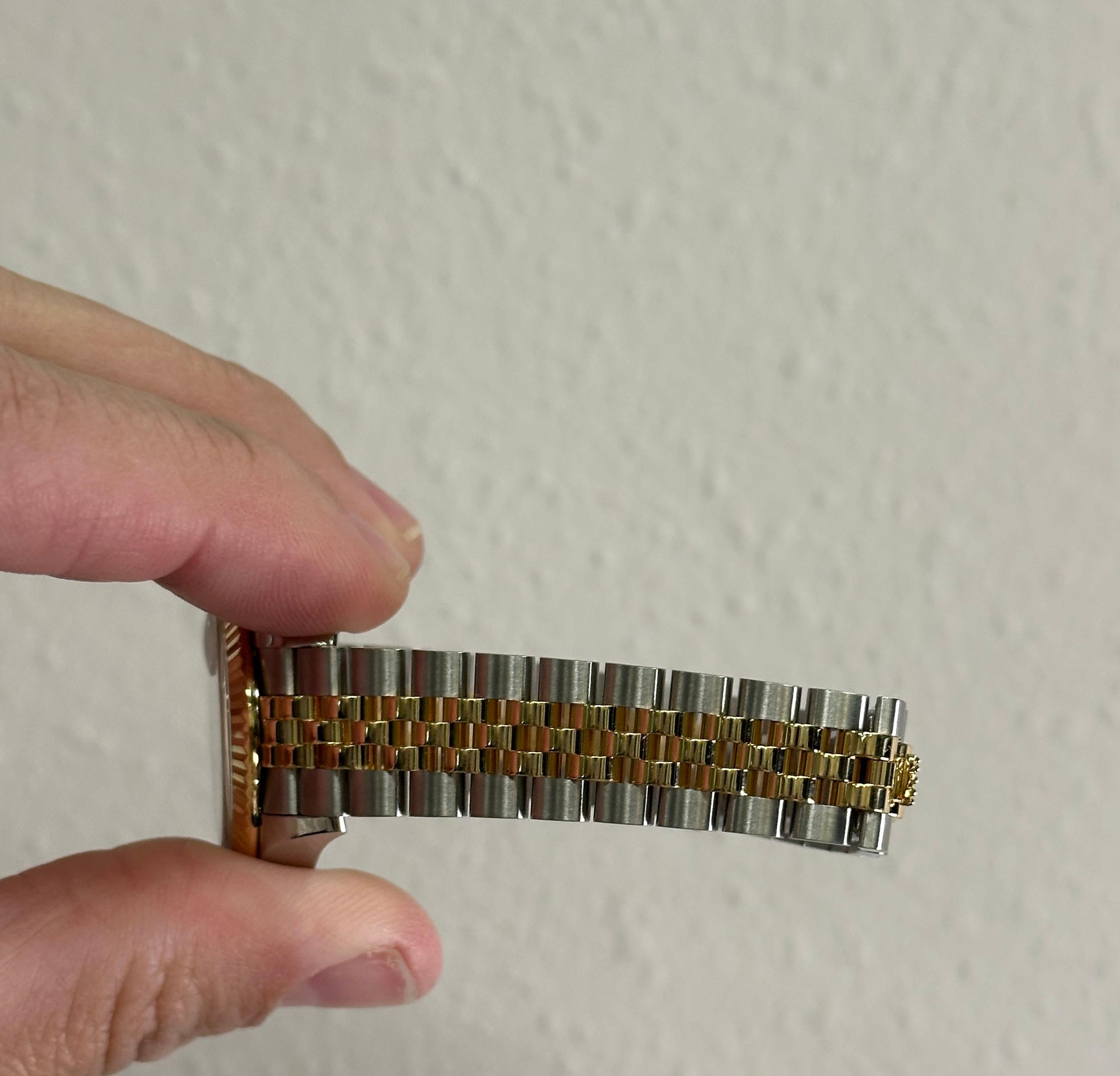 Rolex Ladies Datejust 279173 Diamond Dial 18K Yellow Gold Steel Box Paper 28mm For Sale 4