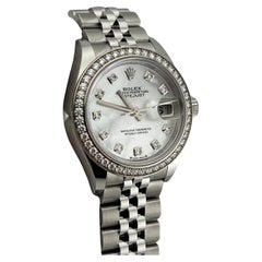 Rolex Ladies Datejust 279384RBR 28mm MOP Diamond Dial & Bezel Steel Box Paper