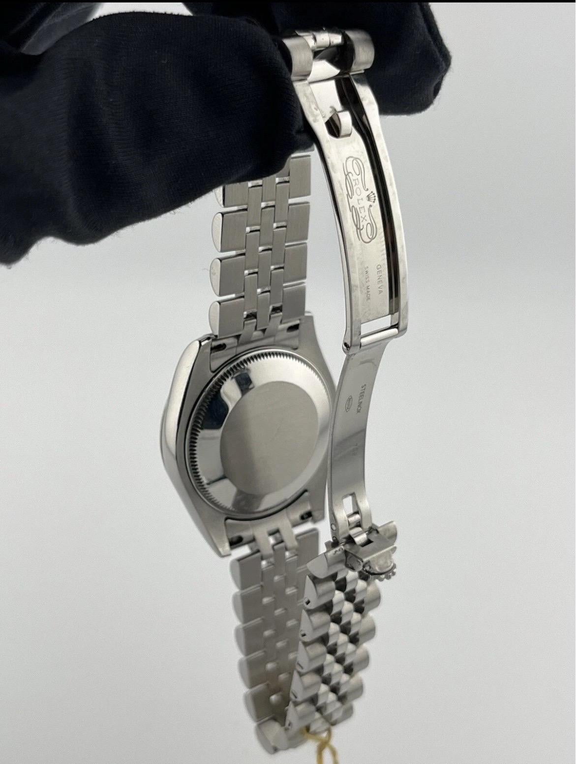 Rolex Donna DateJust 31mm Bracciale Giubileo in acciaio inossidabile Quadrante bianco 178274 in vendita 9