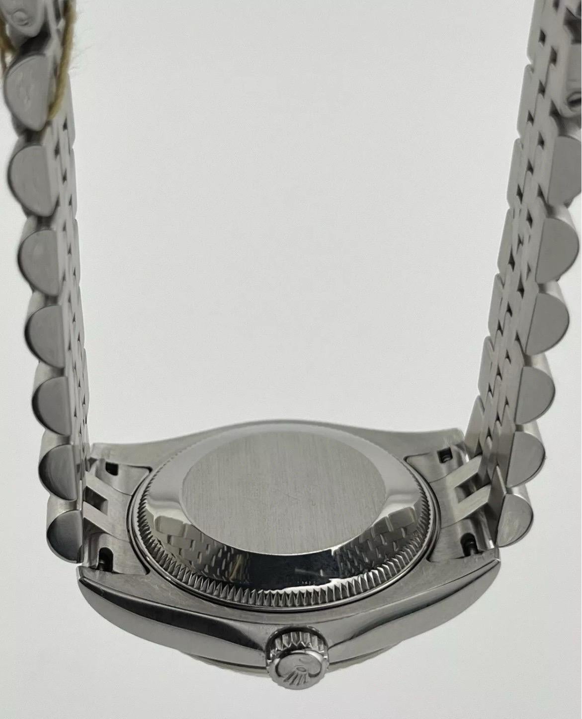 Rolex Donna DateJust 31mm Bracciale Giubileo in acciaio inossidabile Quadrante bianco 178274 in vendita 10