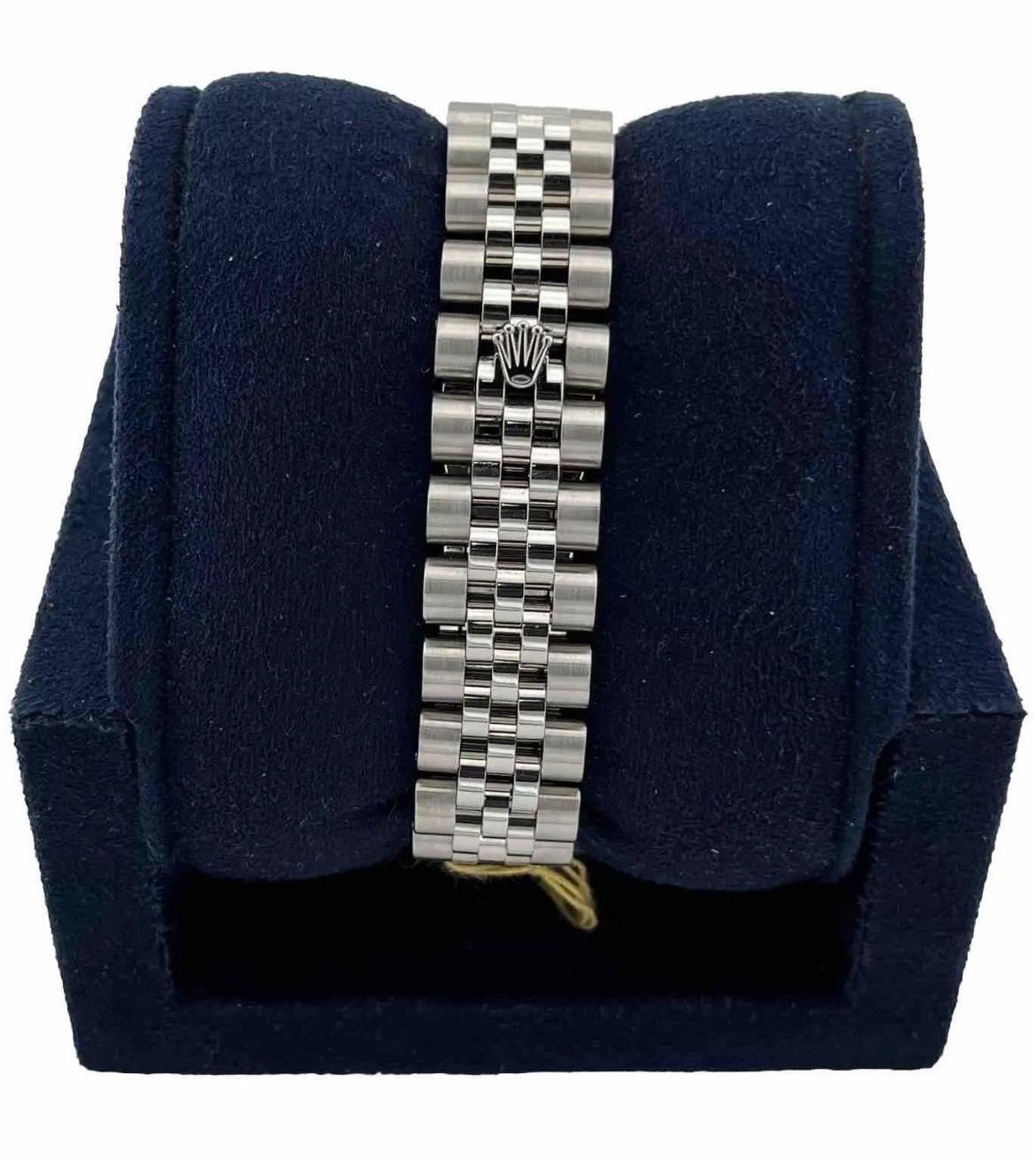 Rolex Donna DateJust 31mm Bracciale Giubileo in acciaio inossidabile Quadrante bianco 178274 in vendita 1