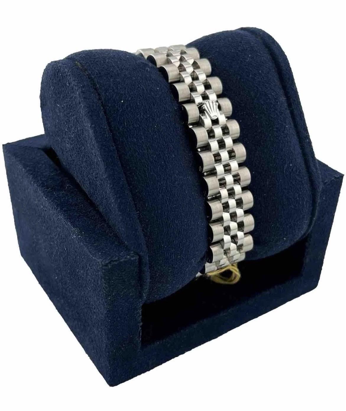 Rolex Donna DateJust 31mm Bracciale Giubileo in acciaio inossidabile Quadrante bianco 178274 in vendita 2