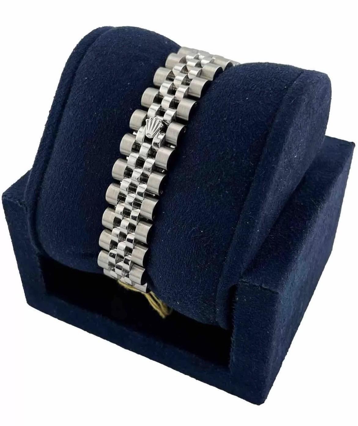 Rolex Donna DateJust 31mm Bracciale Giubileo in acciaio inossidabile Quadrante bianco 178274 in vendita 3