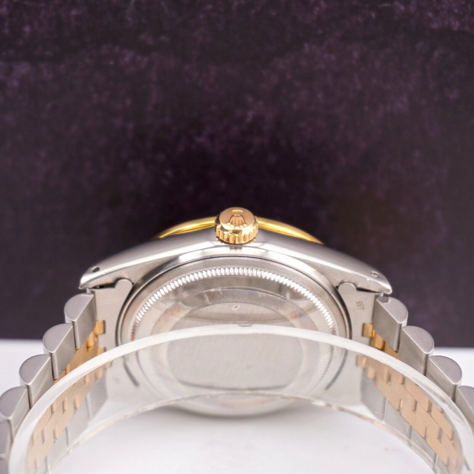 Rolex Damen Datejust 36mm 18k Gelbgold & Stahl 2,50ct Diamanten Rosa Zifferblatt für Damen oder Herren im Angebot