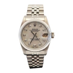 Rolex Ladies Datejust 68274 Midsize MOP Diamond Dial Jubilee