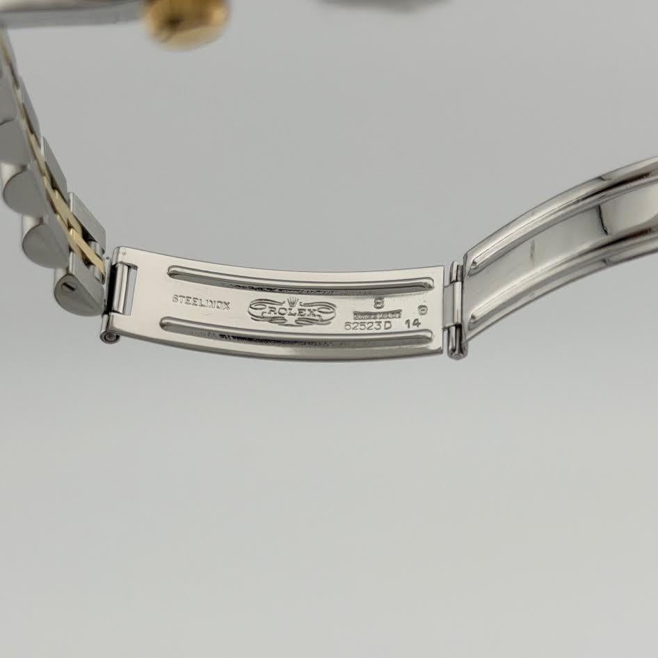 Rolex Ladies Datejust 6917 26mm Cream Dial 14k Yellow Gold Steel Jubilee in vendita 6