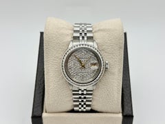 Rolex Ladies Datejust 6917 Pave Diamond Dial Diamond Bezel Stainless Steel